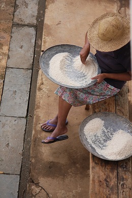 Madagascar Esperanza préparer le riz