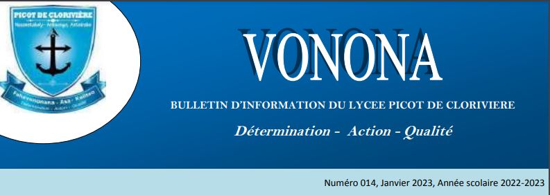Vonona est paru, le nouveau numéro du journal de Picot de Clorivière